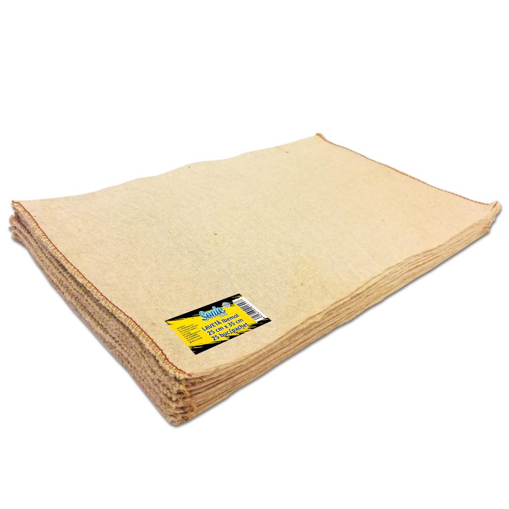 Laveta Ibemol Sonic Clean, natur, 25 x 35 cm, 25 bucati/set