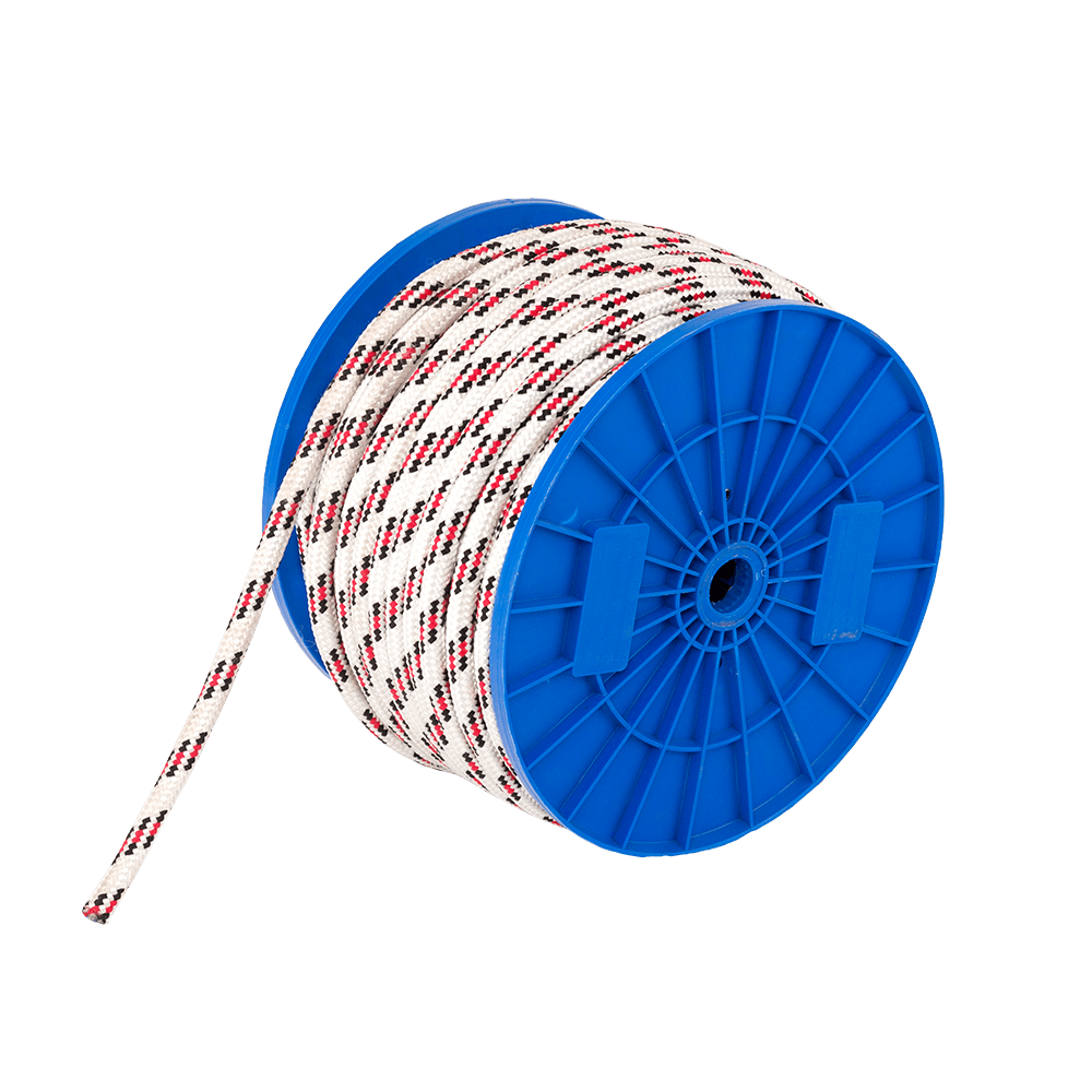 Coarda din polipropilena, alb-negru-rosu, grosime 12 mm