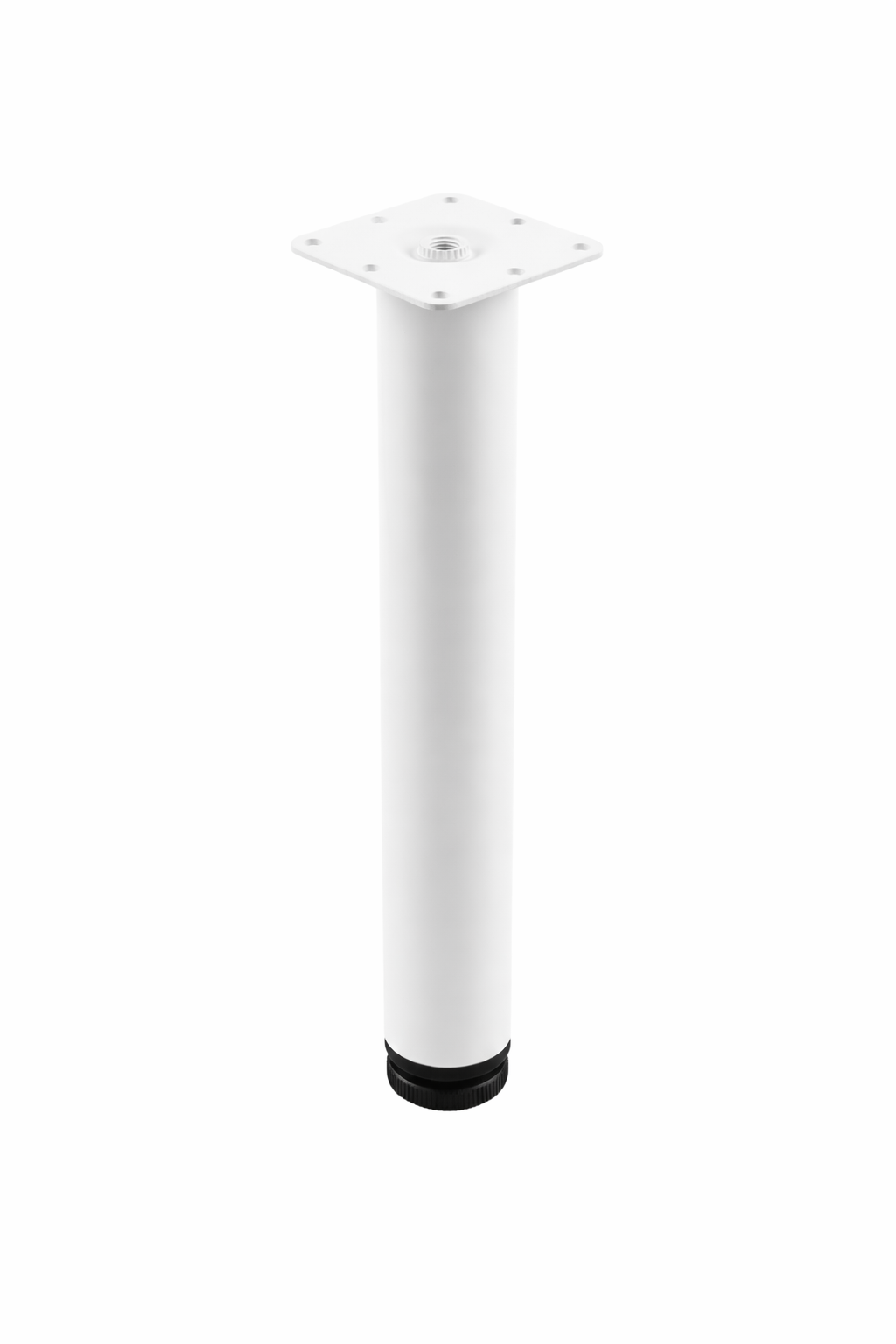 Picior cilindric ajustabil, alb, D40 mm, 710 mm