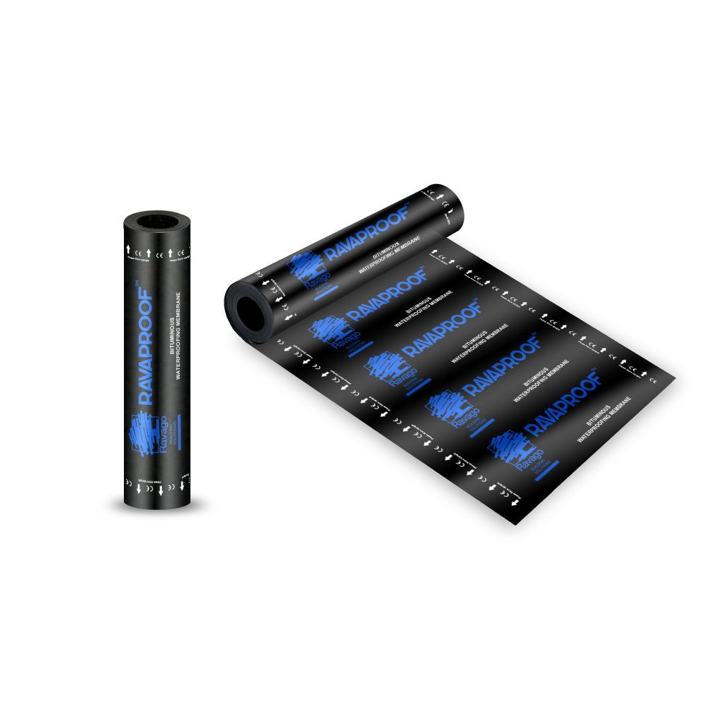 Membrana bituminoasa Rava Proof Sapphire, armatura din fibra de sticla, finisaj cu film PE, 2 kg/mp, 10 mp/rola