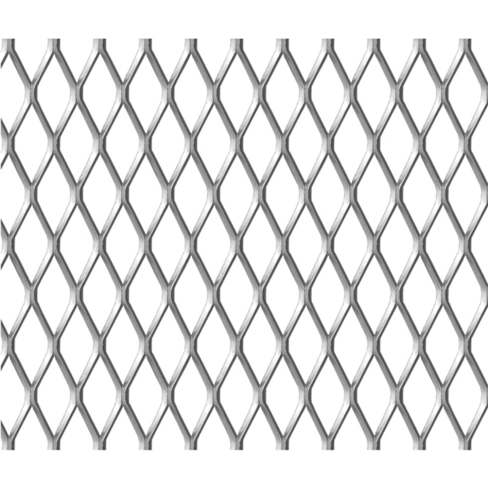 Tabla expandata 2 mm, gri, ochi 30 x 13 mm, 1000 x 2000 mm