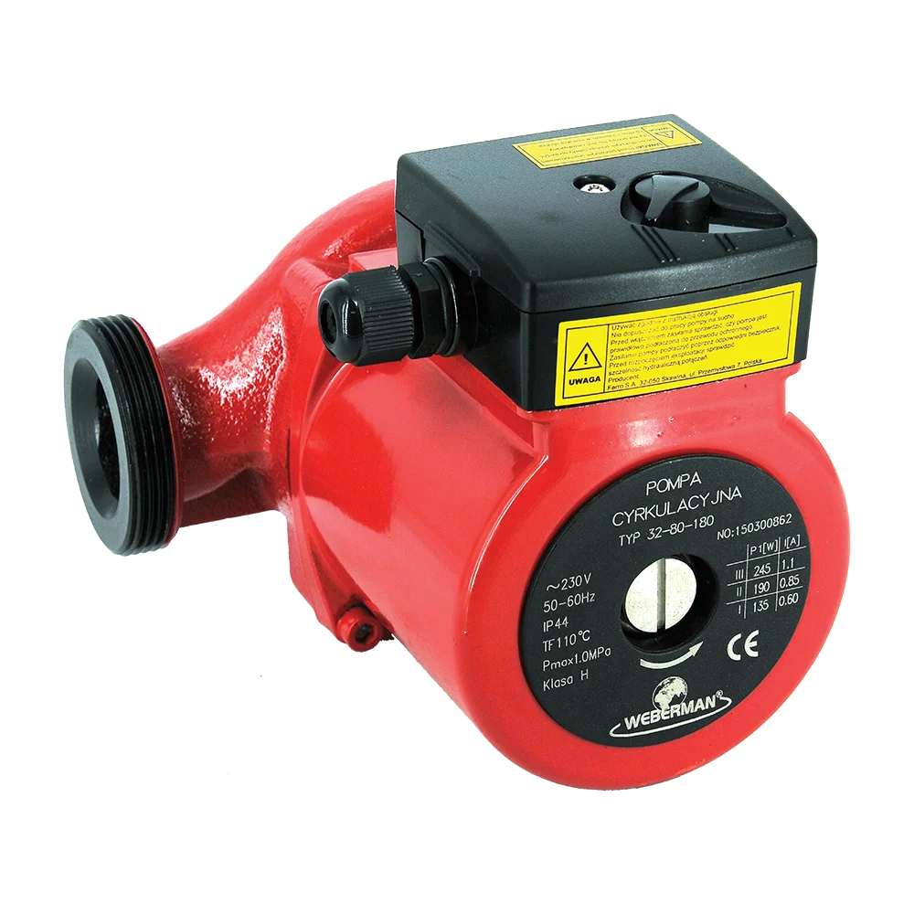 Pompa circulatie Ferro Weberman 0401W, 32/80/180, 3 trepte, IP44, 0,1 - 10,5 mc/h