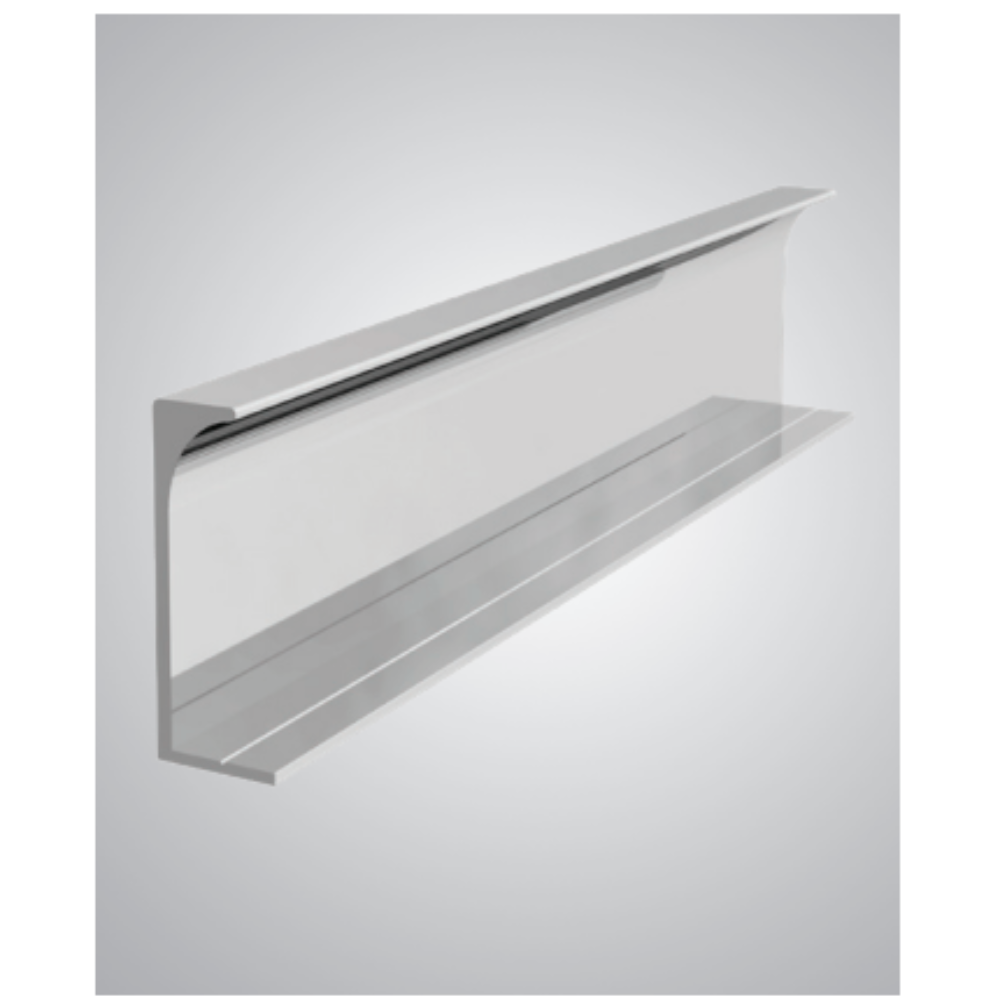 Profil maner vertical Ersas ER5474, aluminiu anodizat, gri mat, 3000 mm