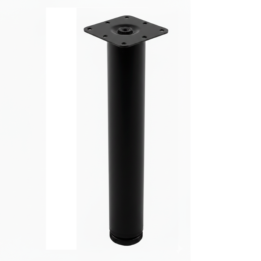 Picior cilindric ajustabil, negru, D40 mm, 710 mm