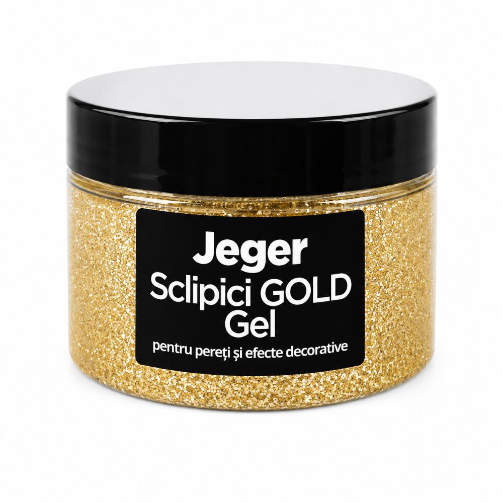 Sclipici gel auriu Jeger, 100 ml