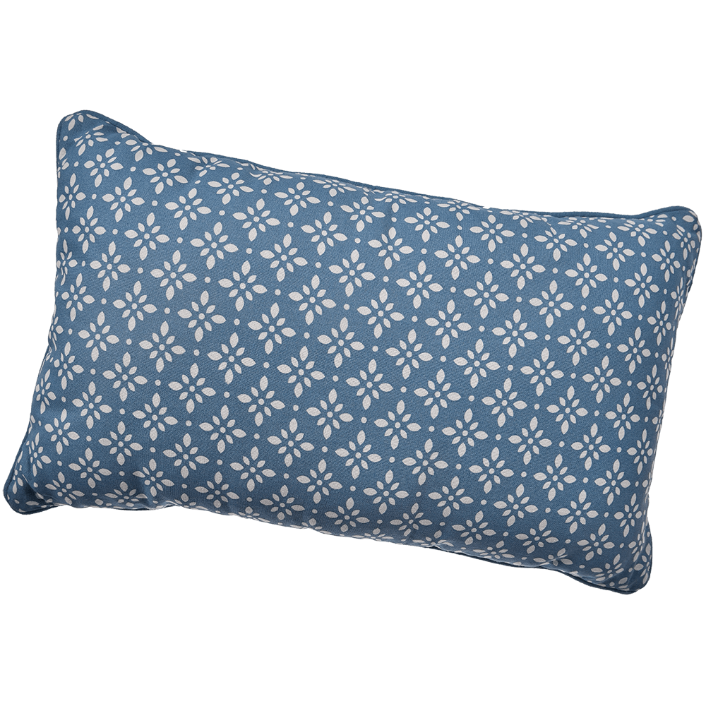 Perna decorativa Mosaik, bumbac 100%, bleu inchis, 30 x 50 cm, dreptunghiulara