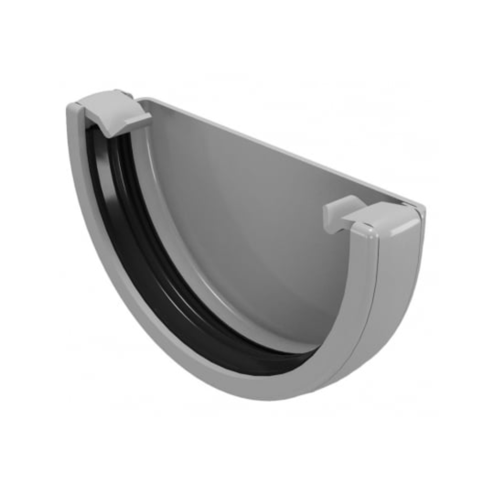 Capac jgheab PVC Devorex Classic, gri, diametru 120 mm