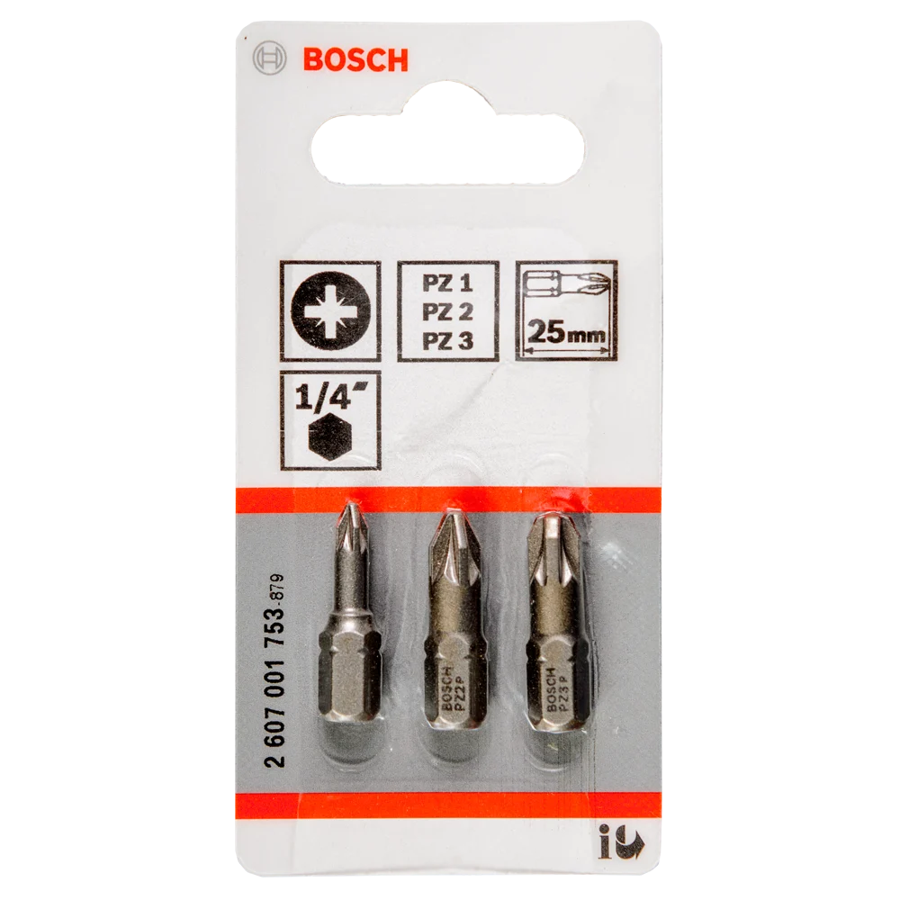 Set mixt biti Bosch PZ1/PZ2/PZ3, universal, 25 mm