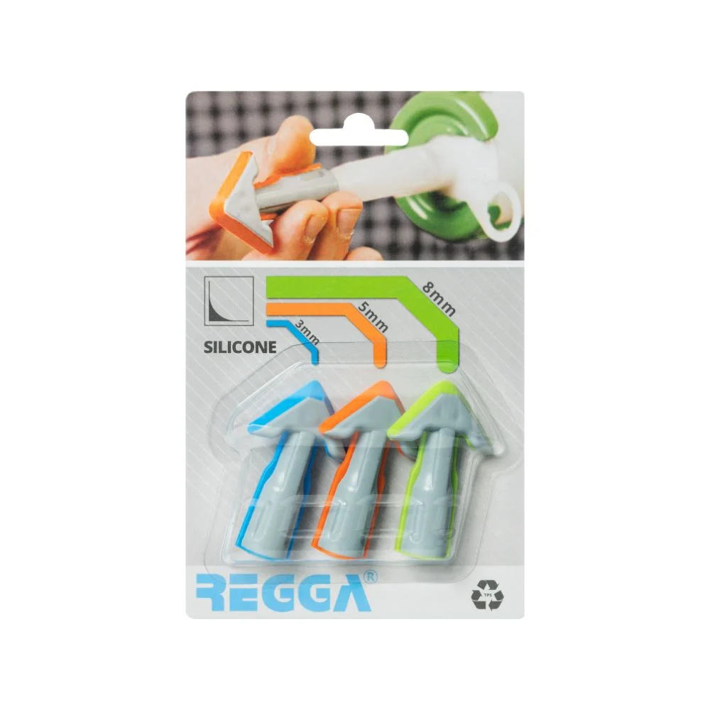 Set aplicator silicon Regga, concav, 3, 5, 8 mm