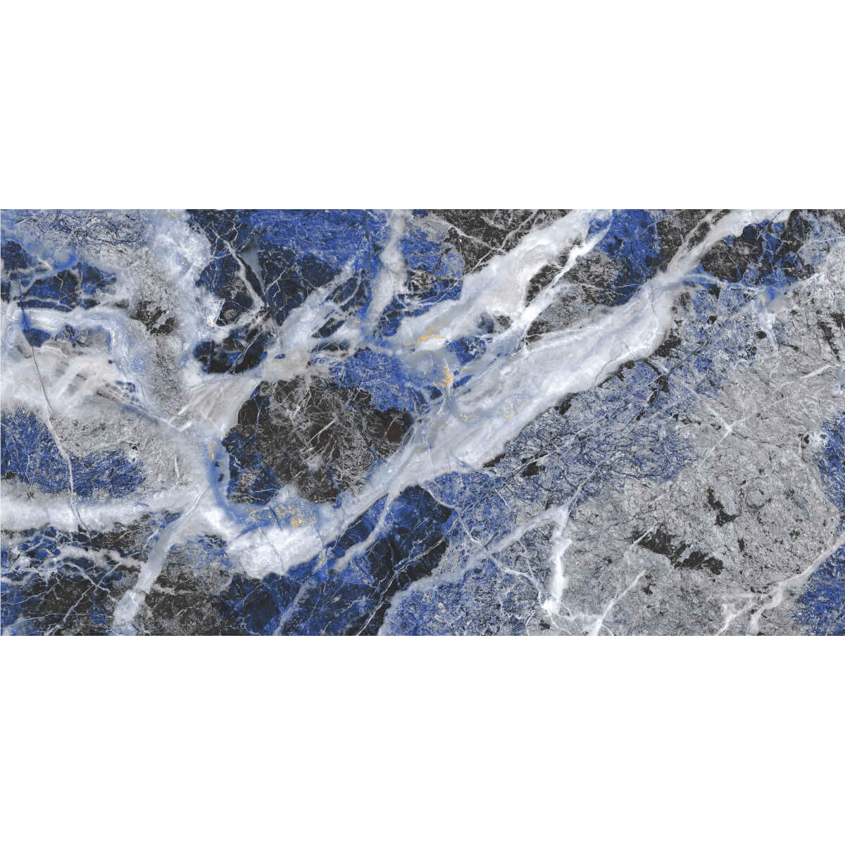 Gresie portelanata exterior/interior Zuma Blue High Glossy, rectificata, lucios, multicolor, 60 x 120 cm