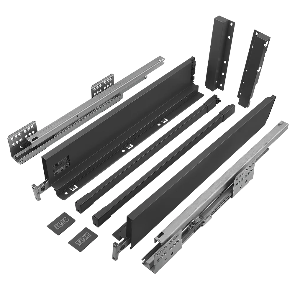 Sistem pentru sertar, Teko Slim, antracit, slim, 40 kg, H 199 mm , 450 mm