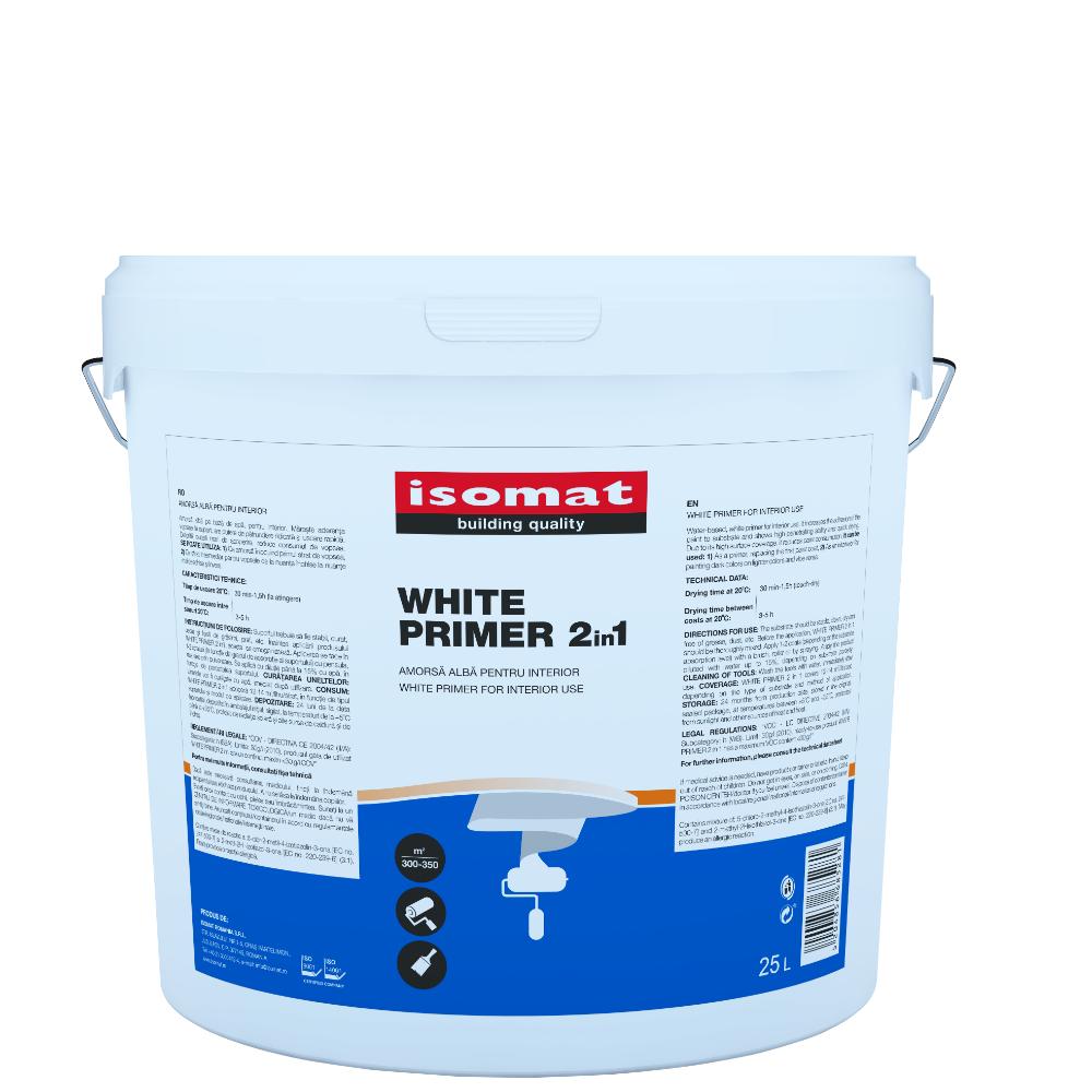 Amorsa perete Isomat White Primer 2 in 1, interior, alb, 25 l