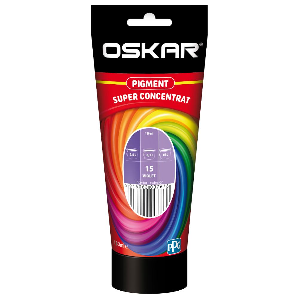 Pigment super concentrat Oskar, interior, pentru vopsea lavabila, violet, 180 ml