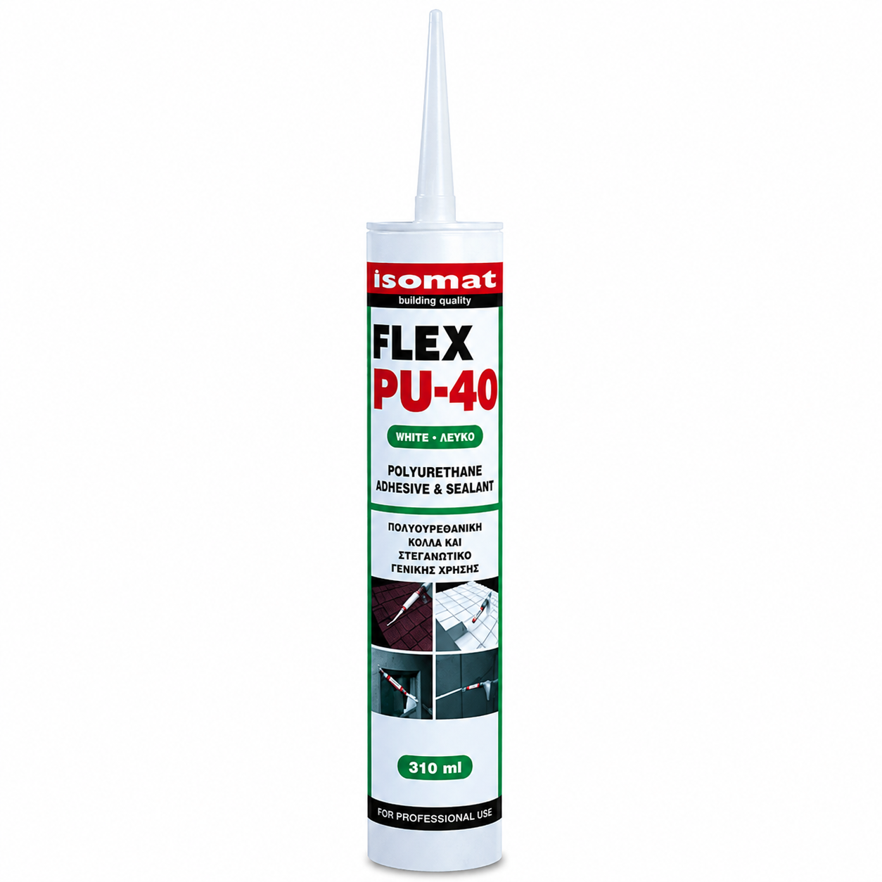 Mastic poliuretanic pentru lipire si etansare Isomat Flex PU-40, gri, 600 ml