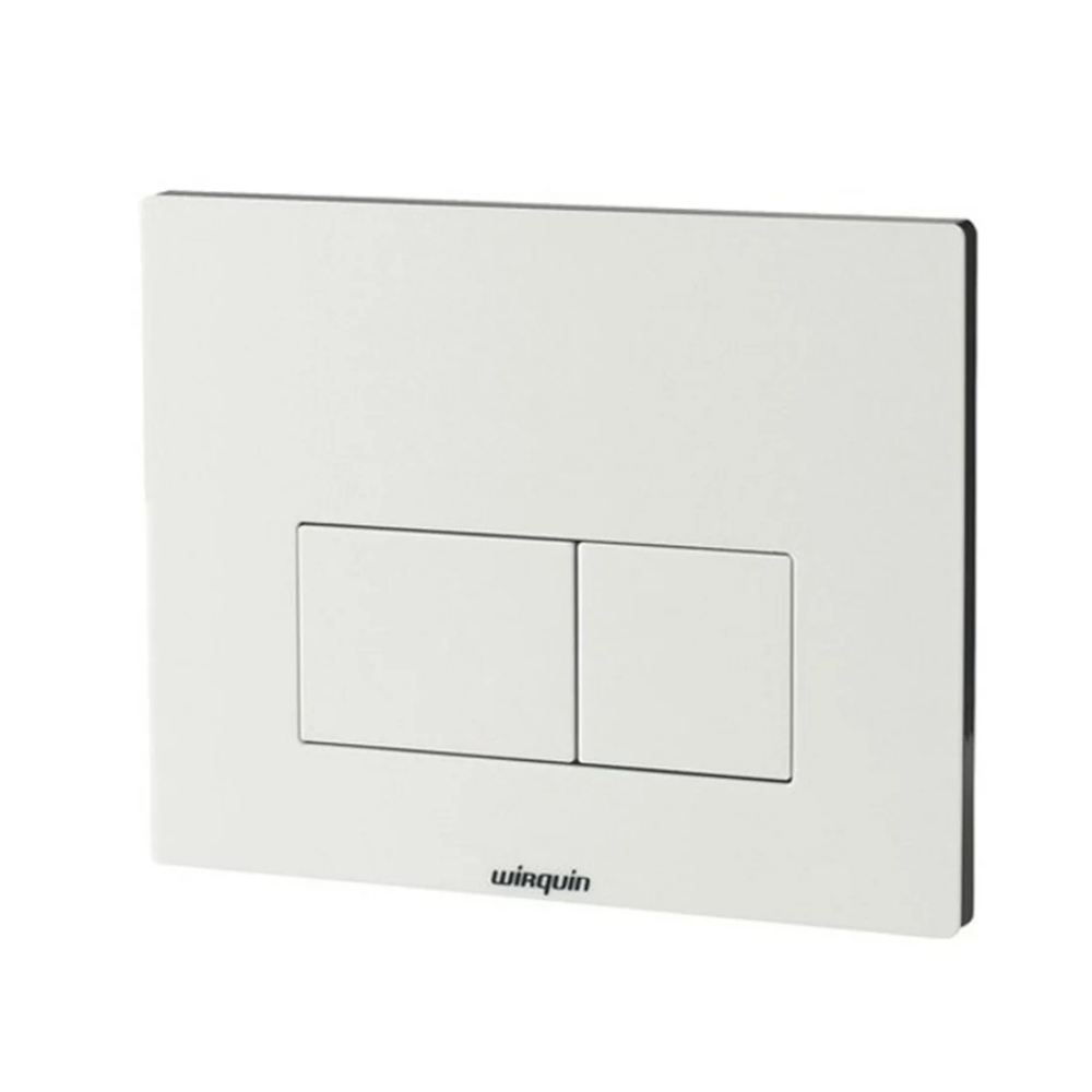 Clapeta de actionare rezervor WC incastrat Wirquin Design, dubla actionare, alb, 20.8 x 16.6 cm
