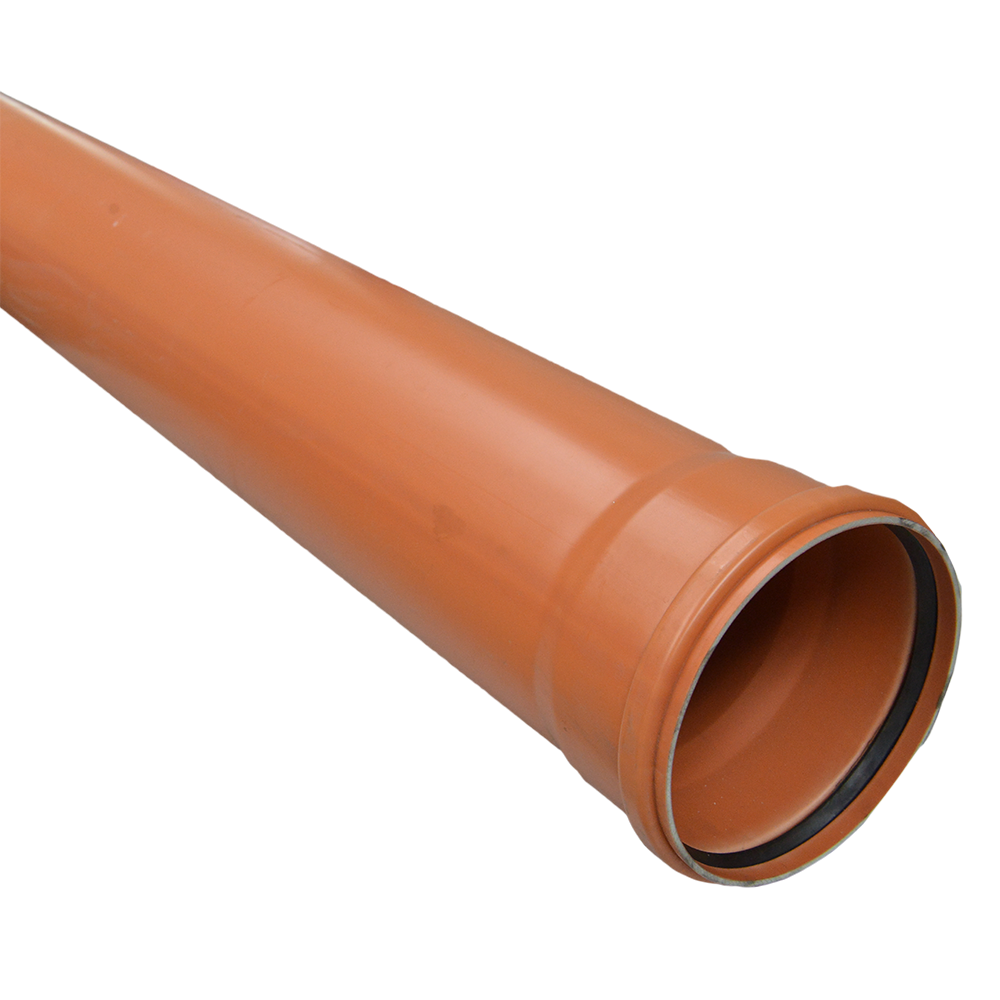 Teava PVC SN2 Valrom, canalizare exterioara, cu mufa si garnitura, diametru 160 mm, 4 m