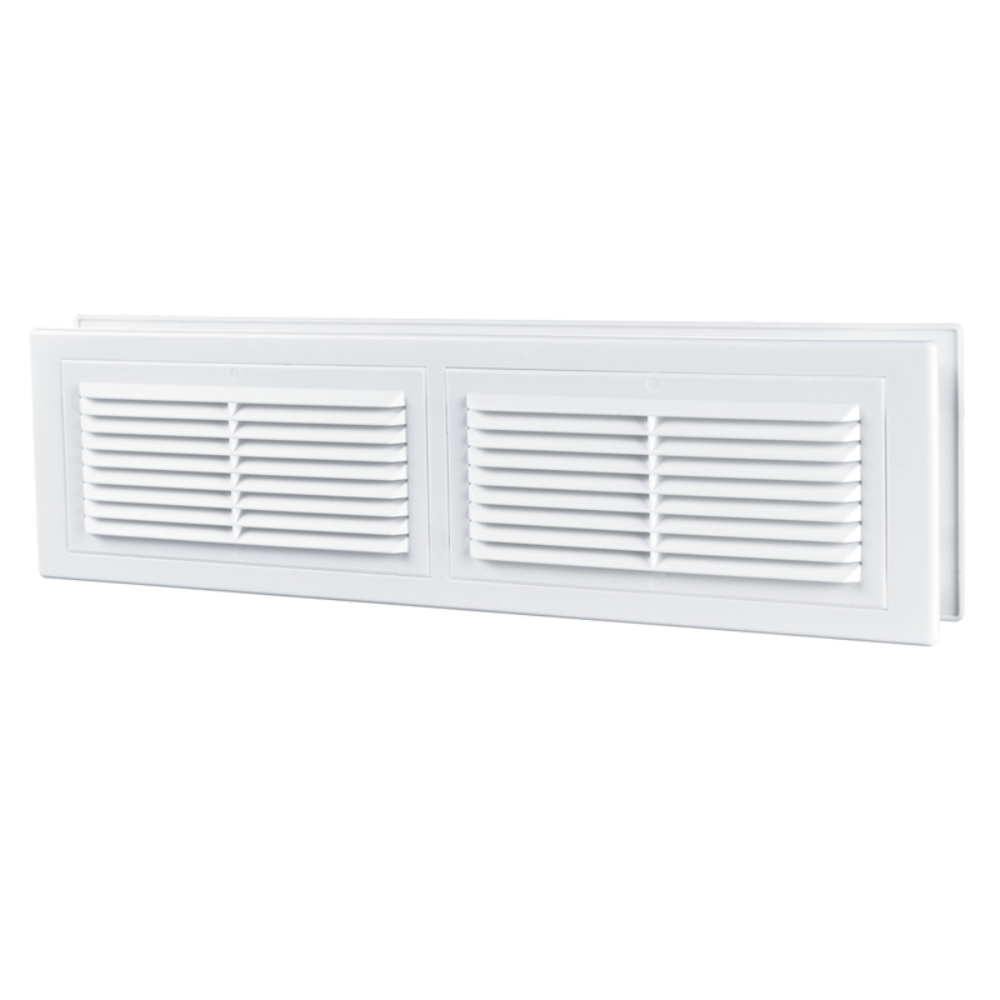 Grila dubla de usa Vents, plastic, alb, 430 x 80 mm