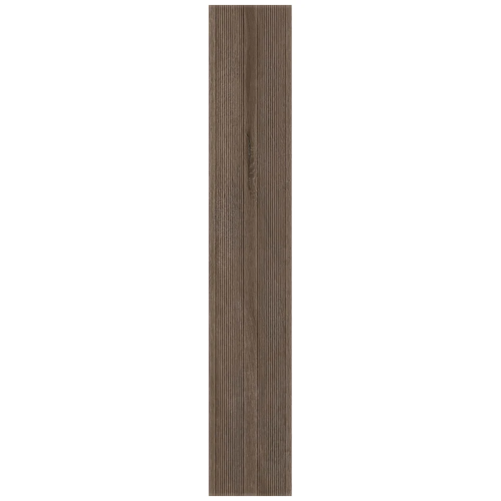 Gresie portelanata interior-exterior Kai Pine decking KY, maro, aspect de parchet, finisaj mat, 20.4 x 120.4 cm