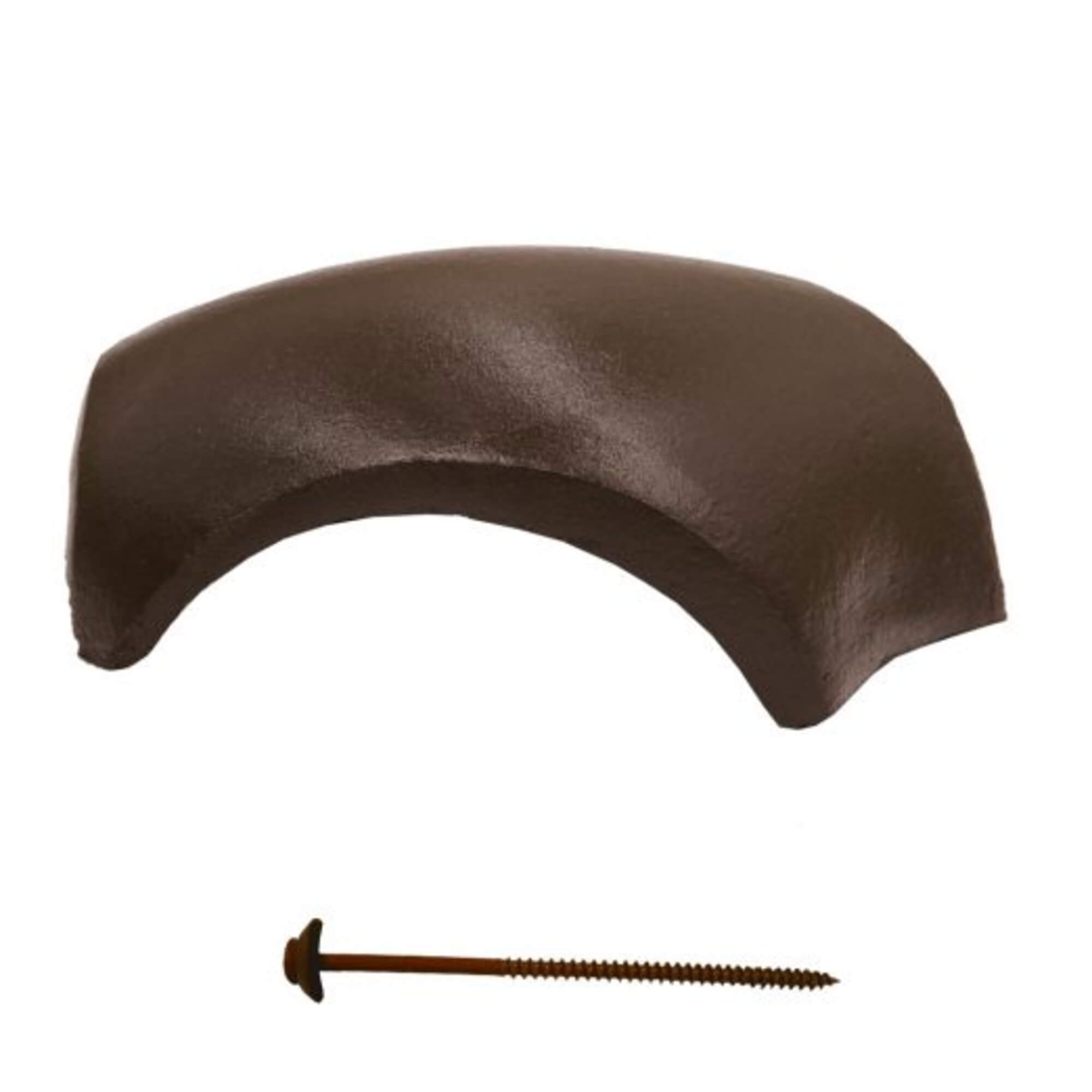 Tigla de coama de ramificatie in 3 ape Terran Danubia + clema de fixare, maro mocca, 320 x 360 mm, 4.8 kg/buc
