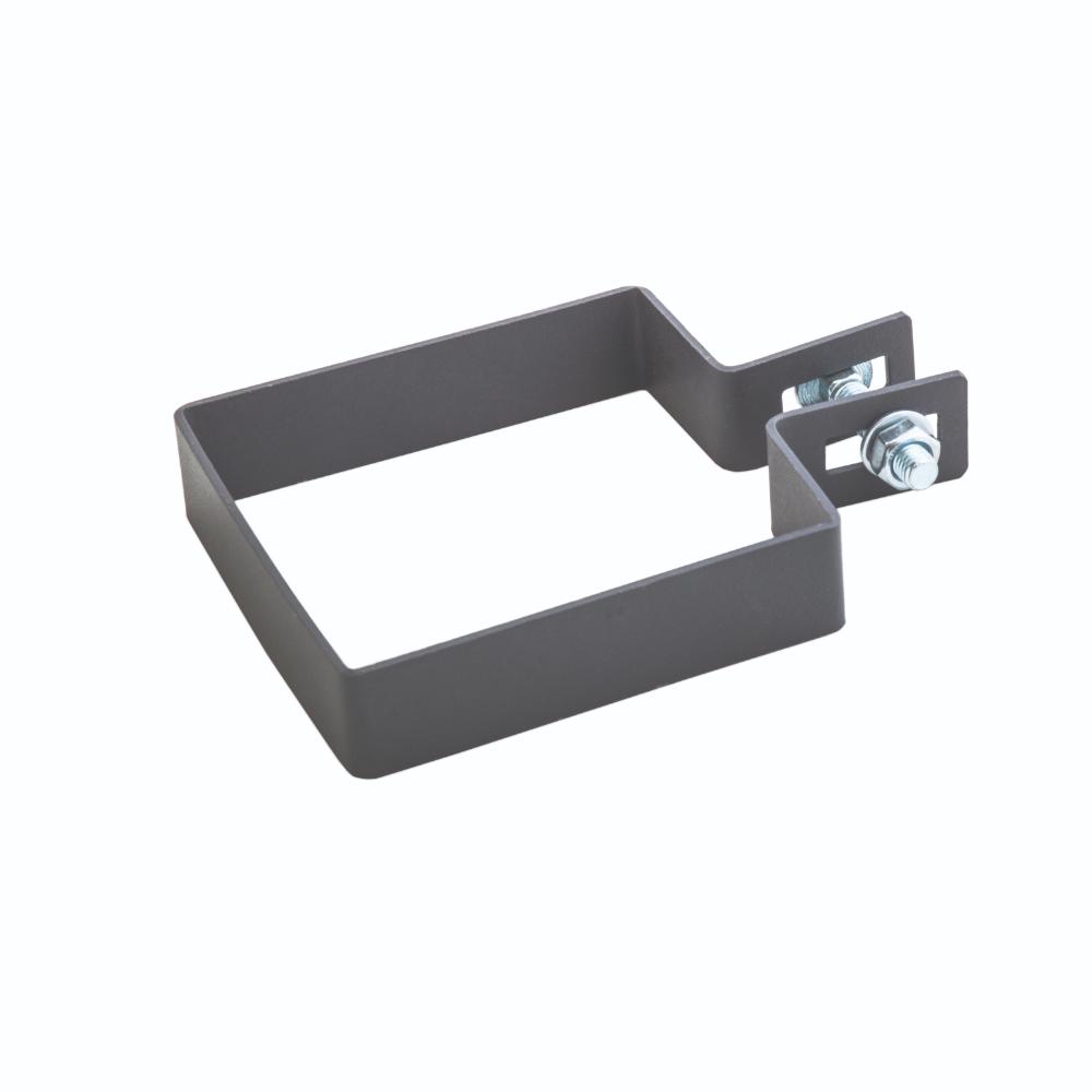 Clema prindere capat gard din otel galvanizat, gri, 70 x 70 mm