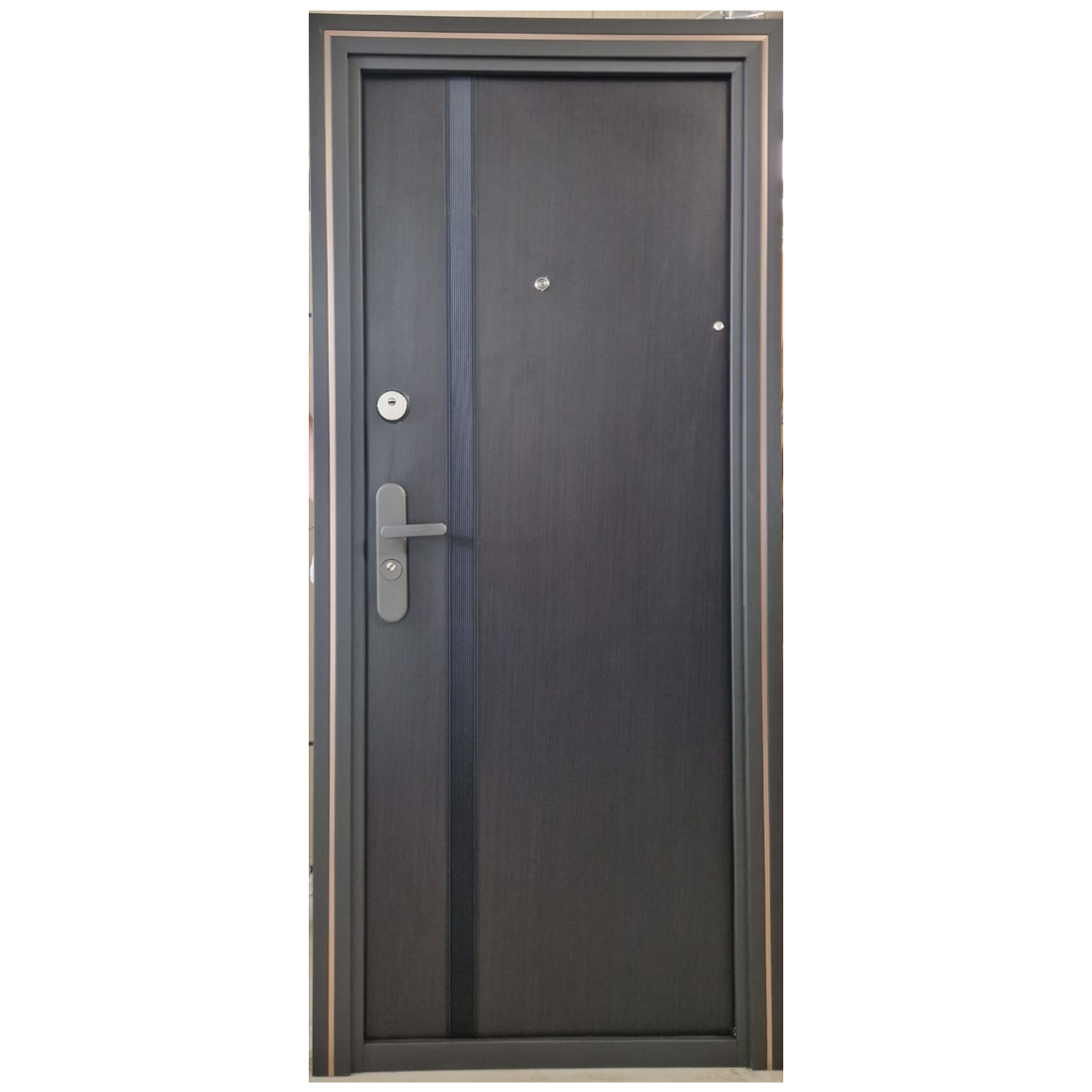 Usa metalica de intrare in apartament Y-04, tabla, deschidere dreapta, culoare wenge, 2020 x 880 mm