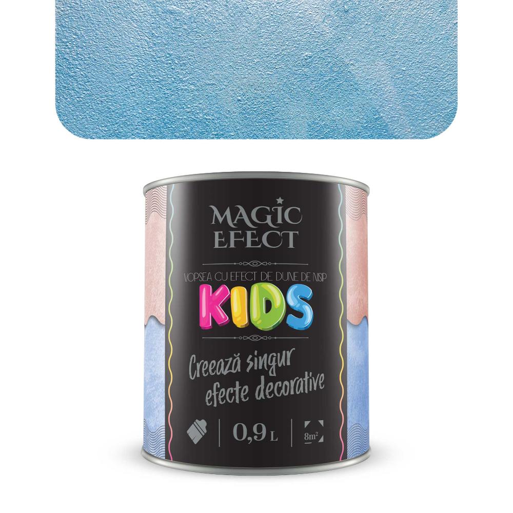 Pachet vopsea decorativa Magic Efect Kids, bleu, 1 + 1 + pensula