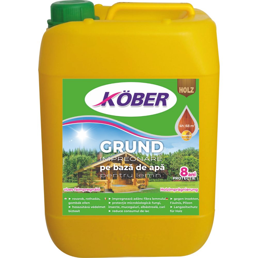 Impregnant pe baza de apa pentru lemn Kober, 4 l