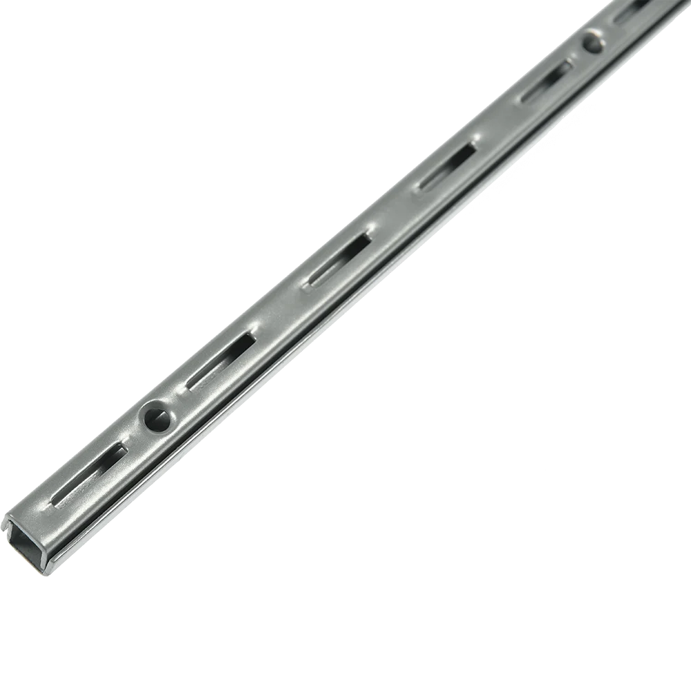 Vergea verticala, gri, H: 2000 mm, un rand de gauri