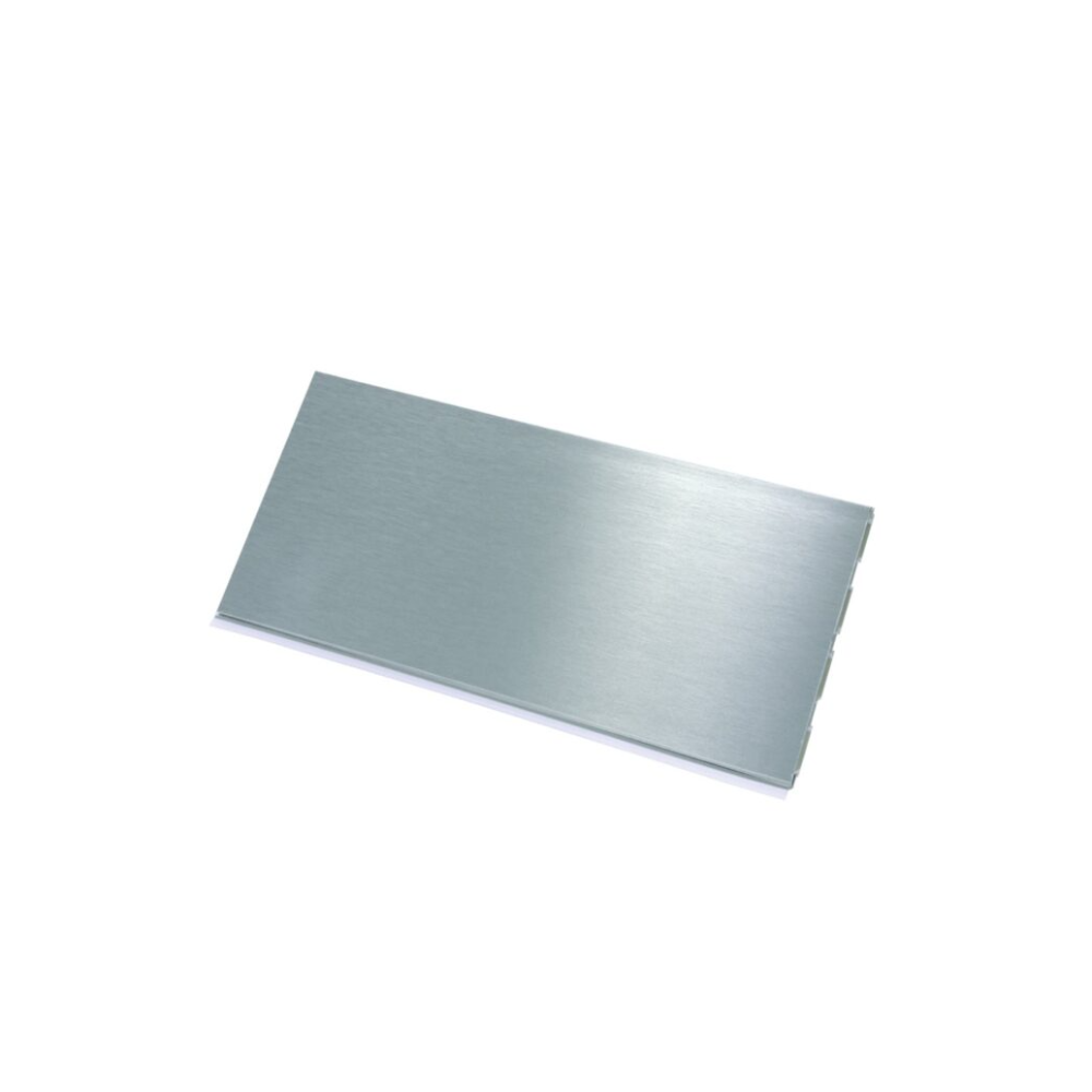 Plinta PVC cu folie de aluminiu, argintiu, 100 mm x 4 m