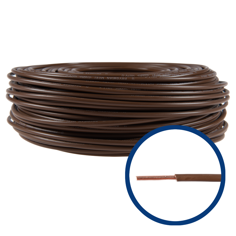 Cablu electric FY (H07V-U) 6 mmp, izolatie PVC, maro