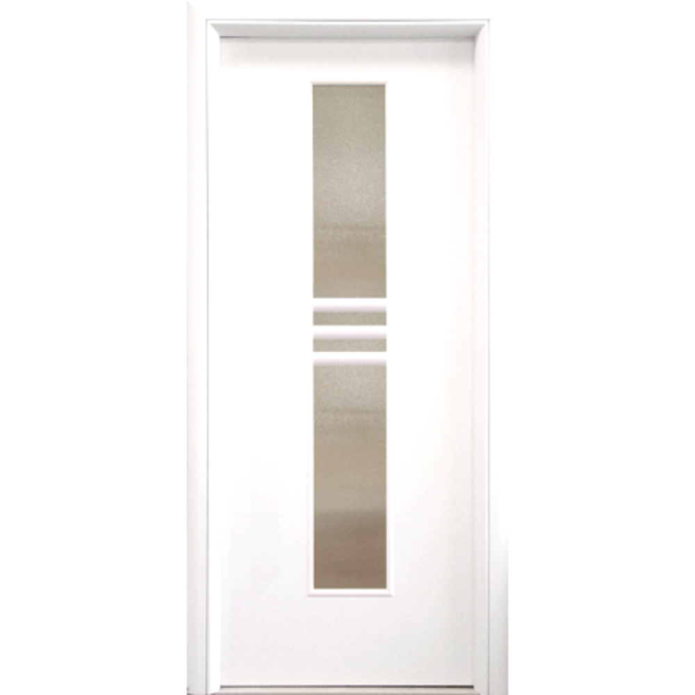 Usa interior cu geam, Alb2 gol D2 760, dreapta, 202 x 76 x 4 cm cu toc
