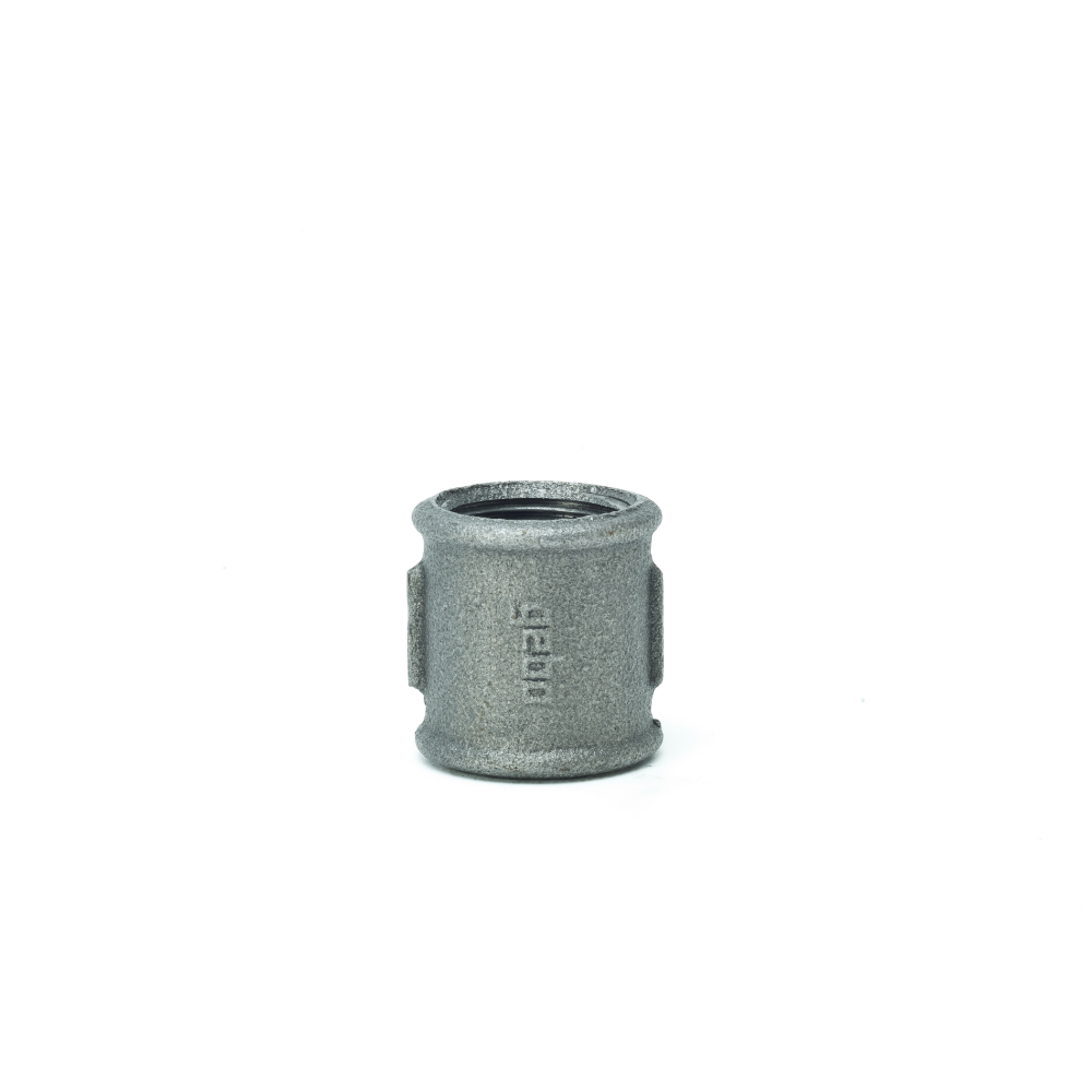 Mufa egala Gebo, filet interior-interior, fonta neagra, 1 1/2