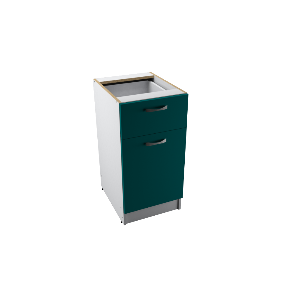 Start corp baza cu 1 sertar si 1 usa, pal melaminat, albastru, 80 x 40 x 50 cm