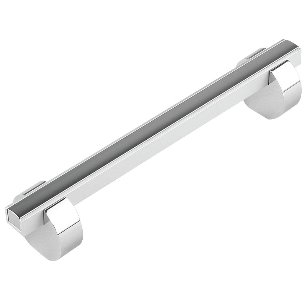 Maner din aluminiu cu terminatii FA26183 192 mm, crom/crom mat