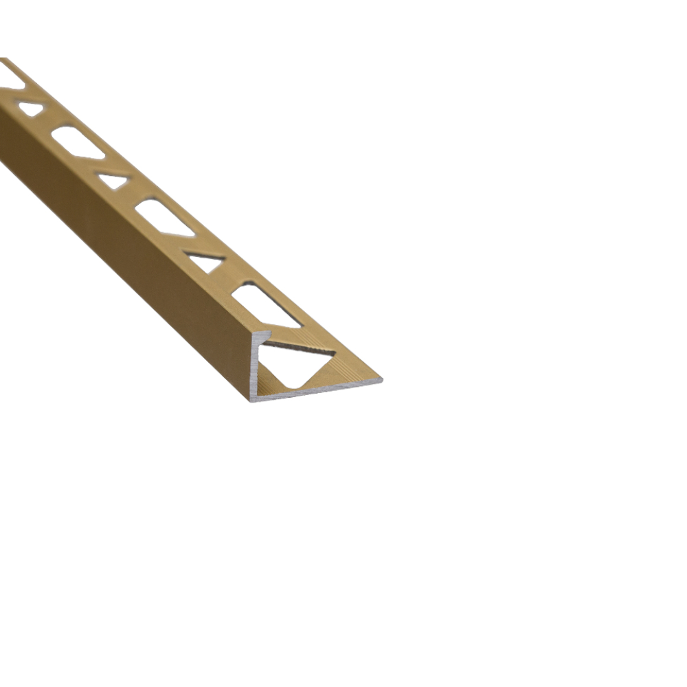 Profil de terminatie pentru faianta/gresie, SET, S51, aluminiu, auriu, 10mm x 2.5 m