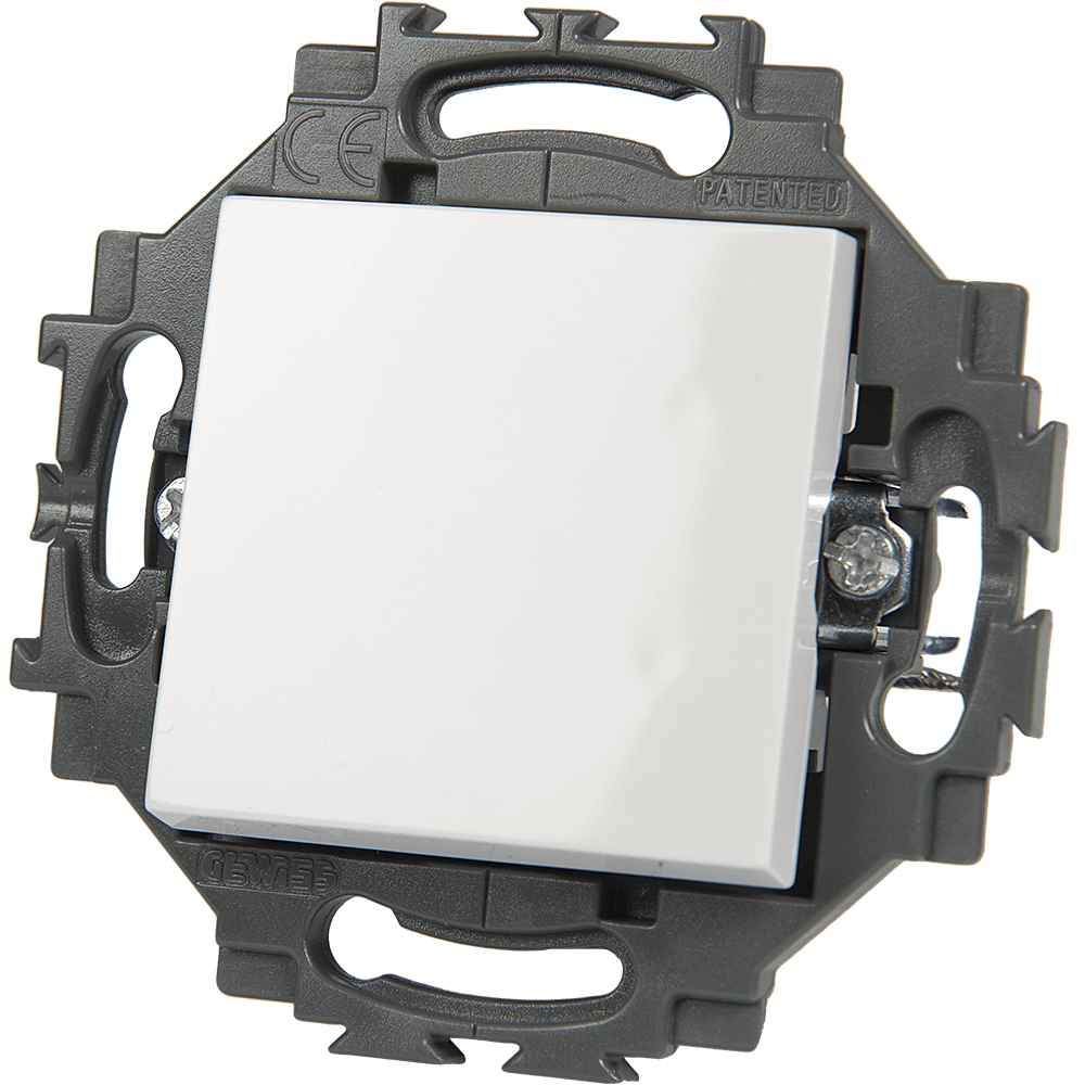 Buton cu revenire cu LED Gewiss Dahlia GW35022W, 1P - 10 AX
