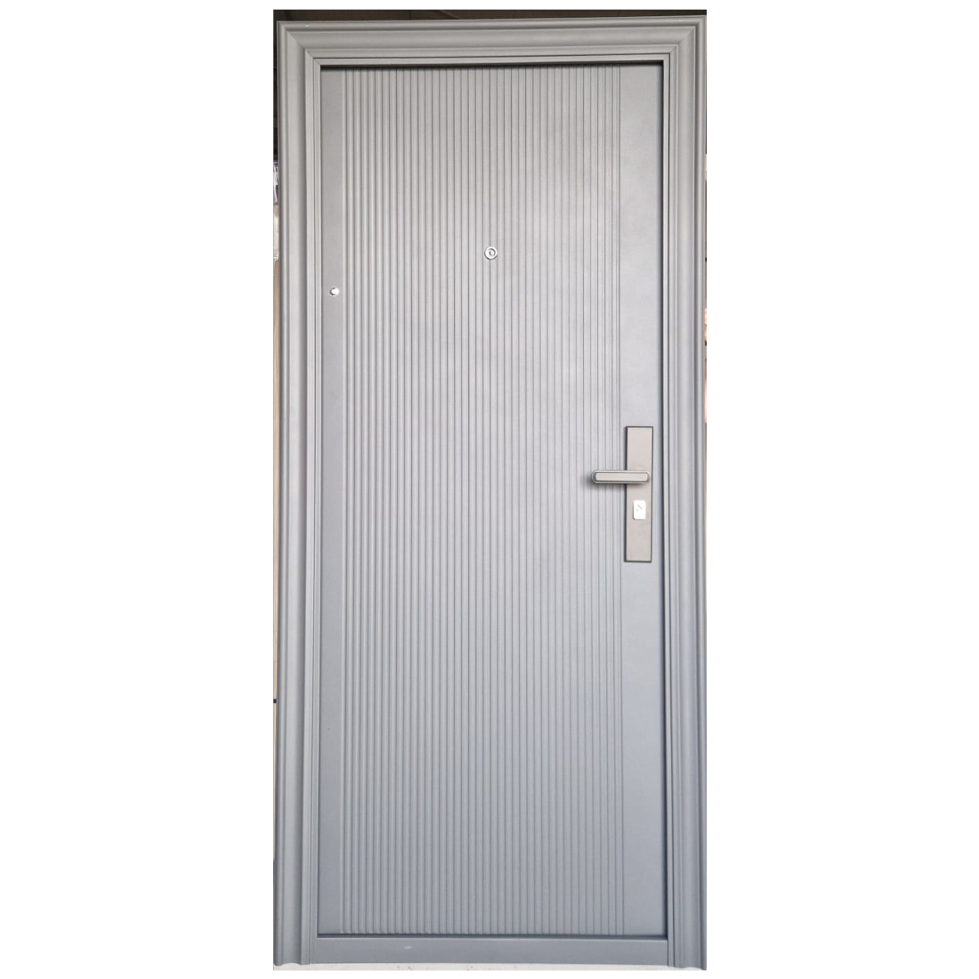 Usa metalica de intrare in apartament Y-02, tabla, deschidere stanga, culoare gri antracit, 2020 x 880 mm