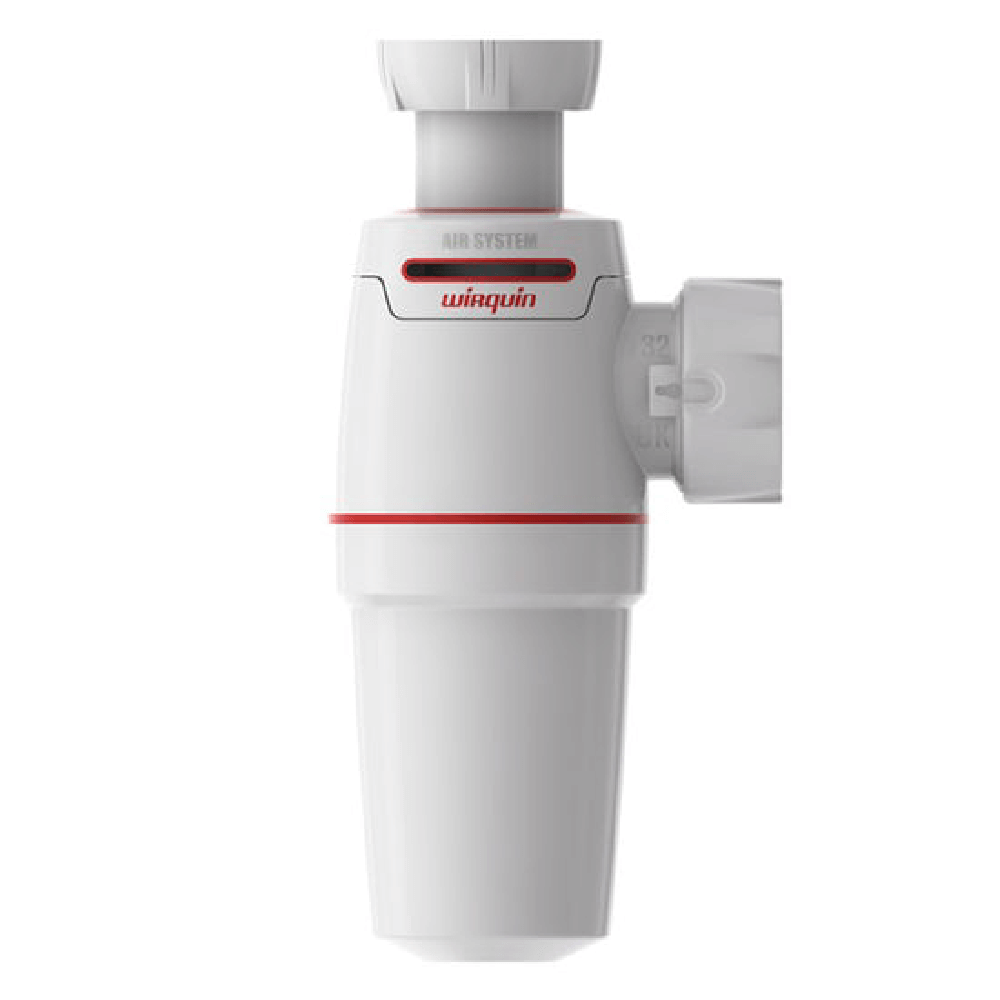 Sifon pentru lavoar cu antivid Wirquin Neo, polipropilena, 32 mm, alb