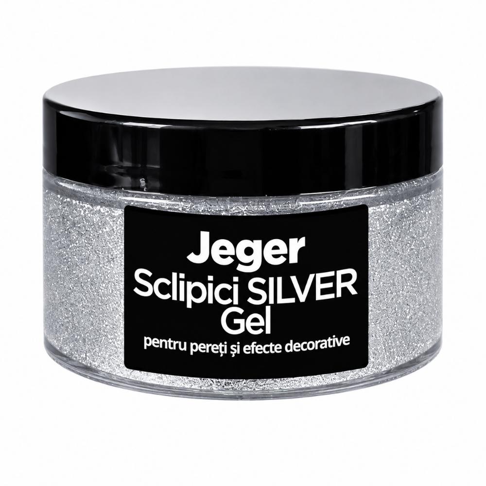 Sclipici gel silver Jeger, 100 ml