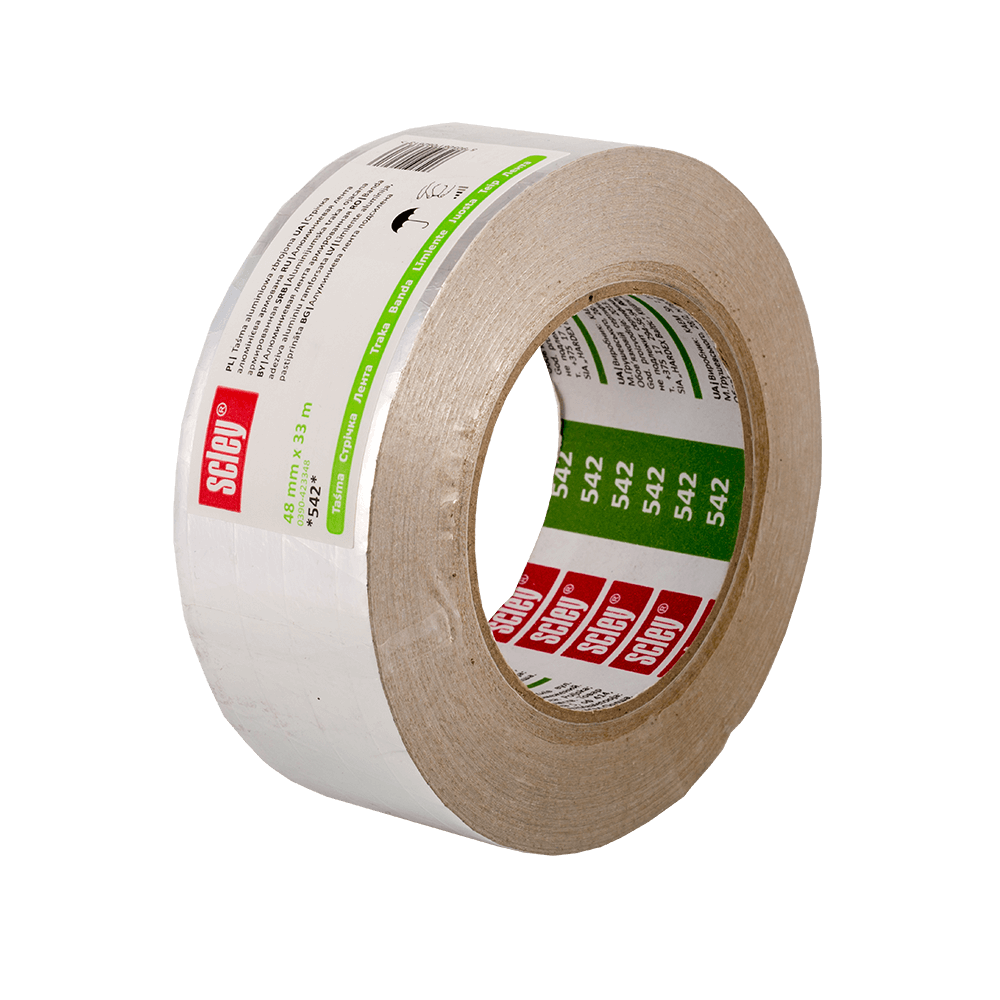 Banda adeziva din aluminiu ranforsat Scley Hardex 542, argintiu, 33 m x 48 mm