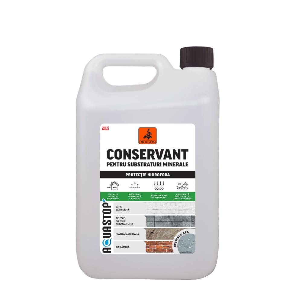 Impermeabilizant pentru suprafete minerale Dragon, transparent, 5 l