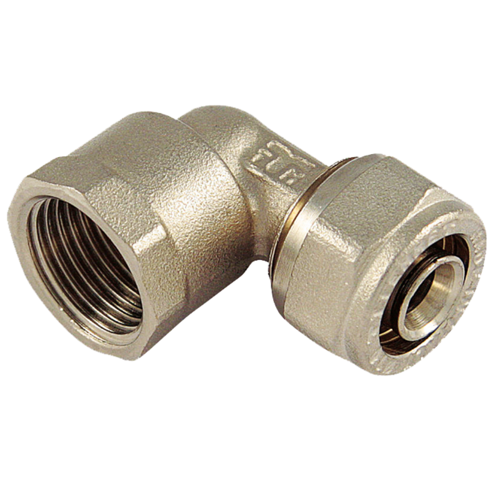 Cot 90 grade compresie Tiemme, filet interior, alama, diametru 16 mm, 1/2