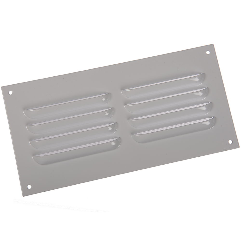 Grila metalica Vents, otel, alb, 200 x 100 mm
