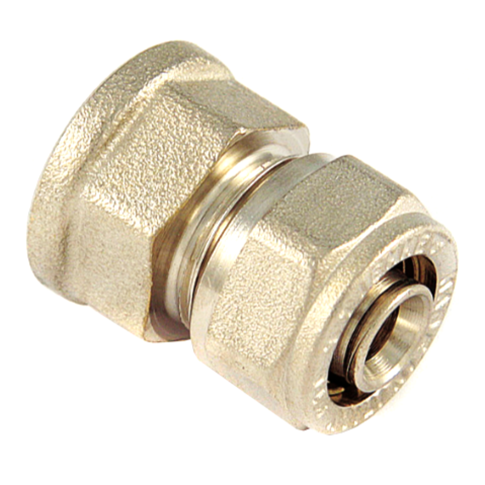Racord compresie drept Tiemme, filet interior, alama, Ø 20 mm x 1/2 inch