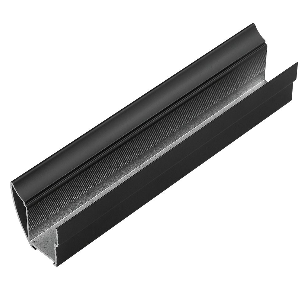 Profilul maner Multiomega, aluminiu, negru lucios, 2.7 m