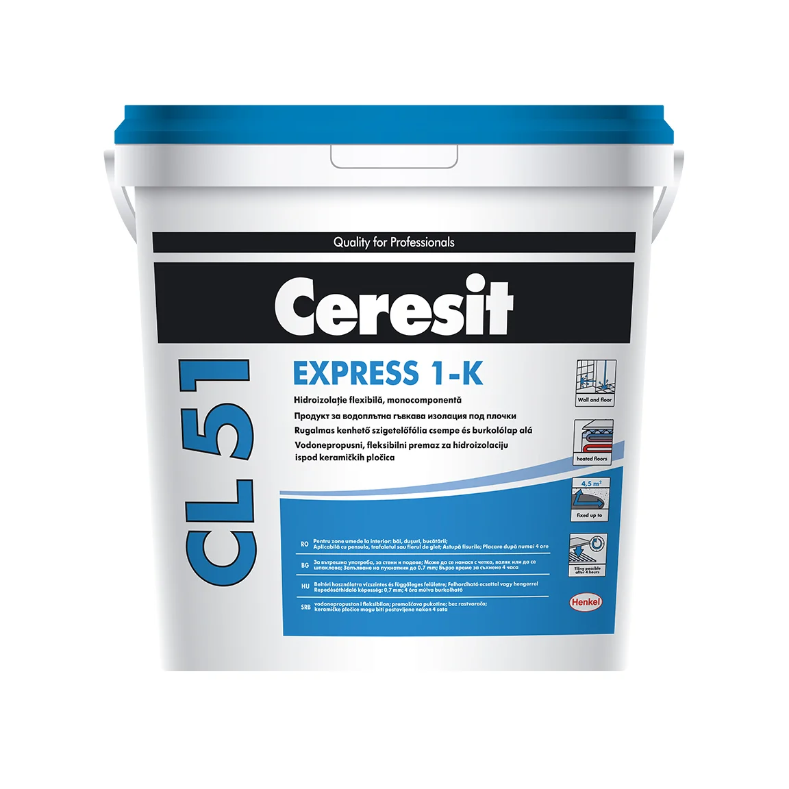 Hidroizolatie flexibila Ceresit CL 51, impermeabila, pensulabila, 5 kg