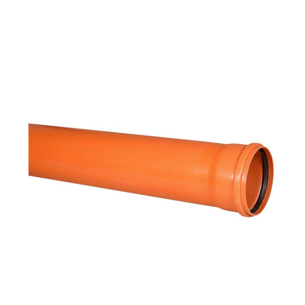 Teava PVC SN2 Valrom, canalizare exterioara, cu mufa si garnitura, diametru 110 mm, 6 m