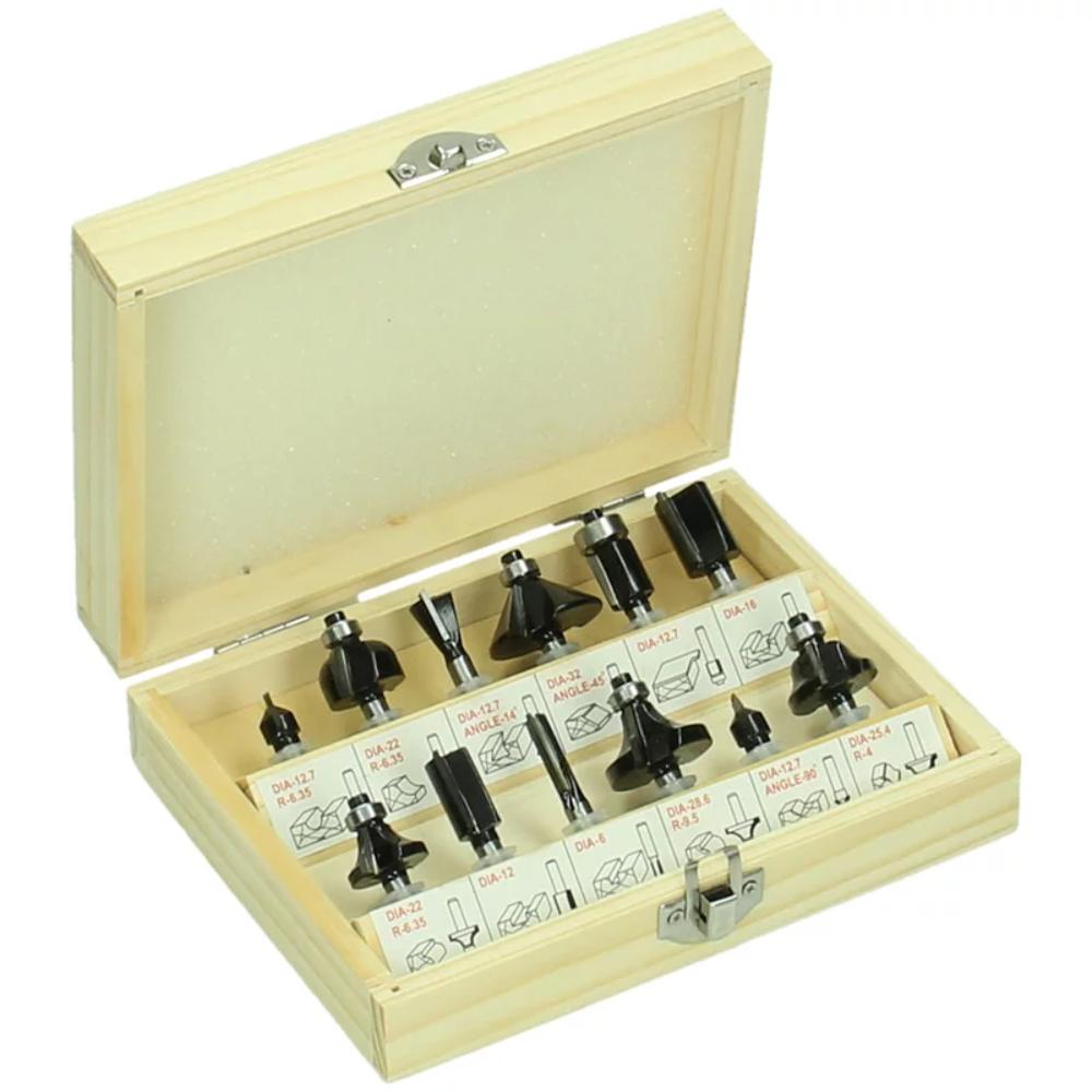 Set freze lemn Hikoki 711016 , M6, diametru 6-32 mm, 12 bucati/set