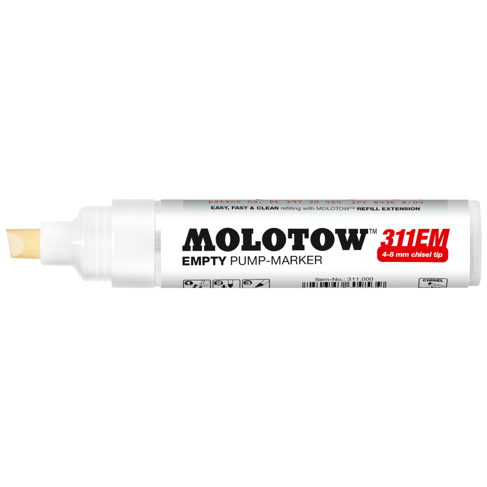 Marker permanent grafitti artist Molotow 311EM4, reincarcabil, 8 mm