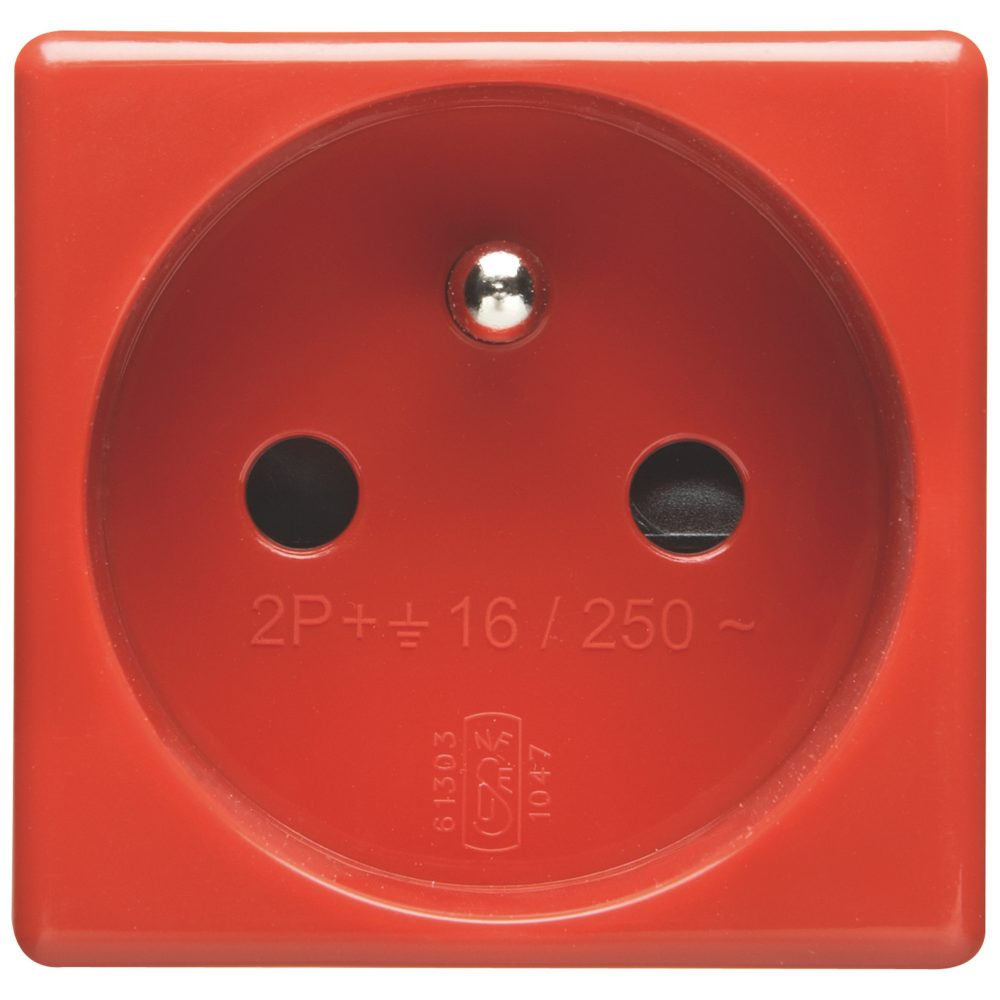 Priza standard Franceza Gewiss GW20312, 250V, 2P+E 16A, 2 module